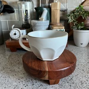 Hearth and Hand 16oz Wide-Fluted Stoneware Latte Mug- Cream